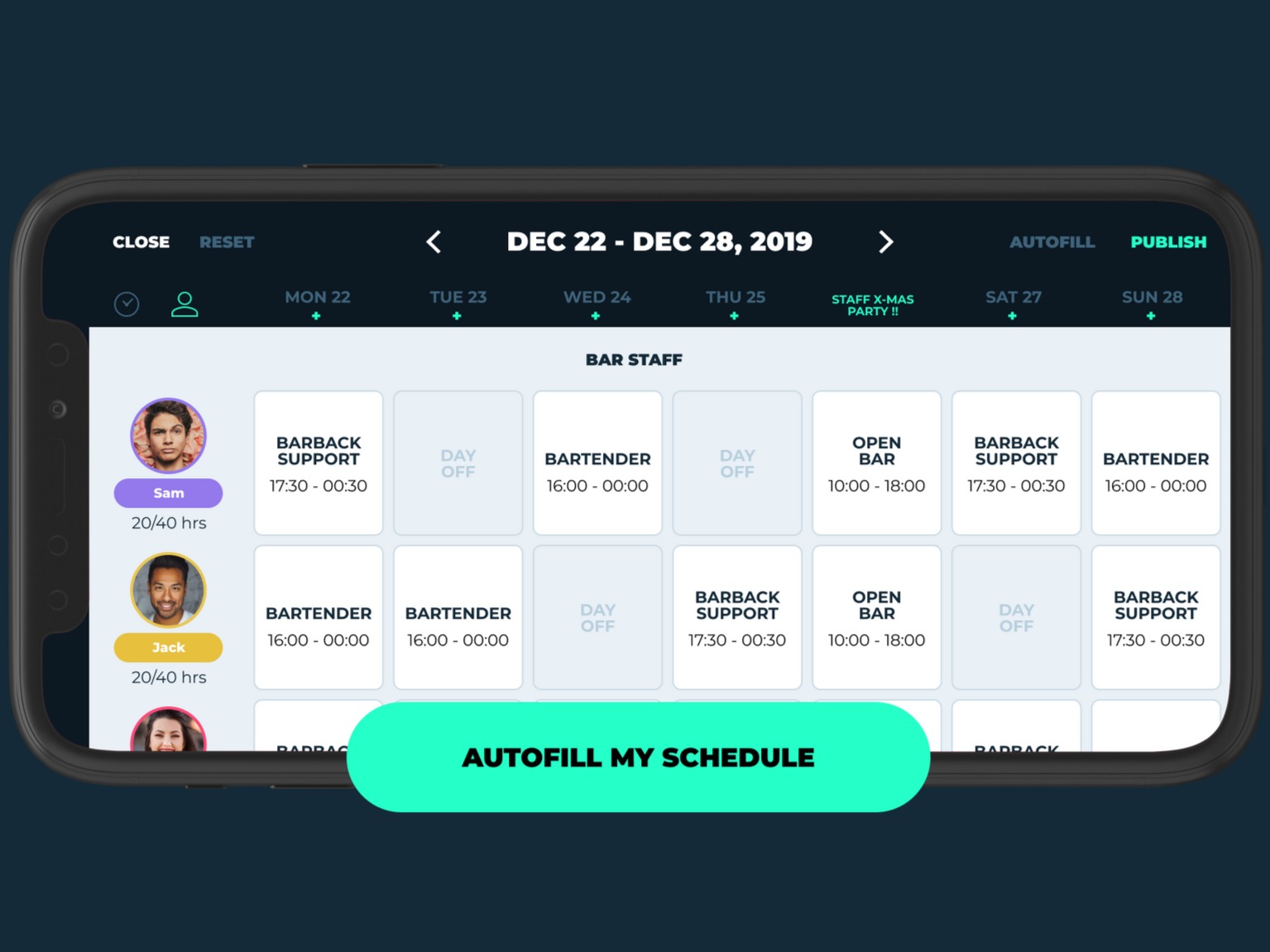 Blend product screens