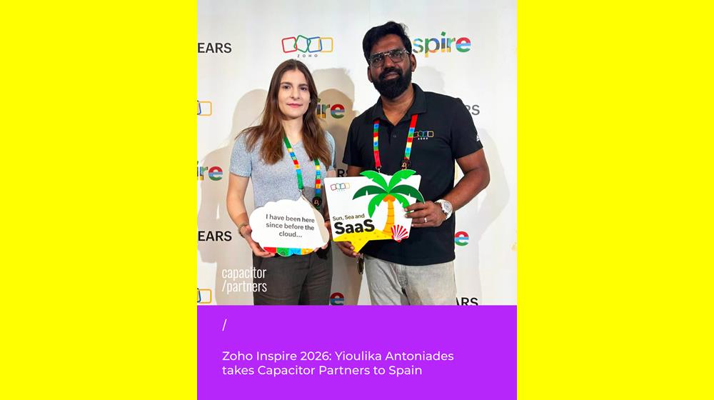 Capacitor Partners at Zoho Inspire 2026 in Tarragona, Spain, with Zoho partners from across Europe